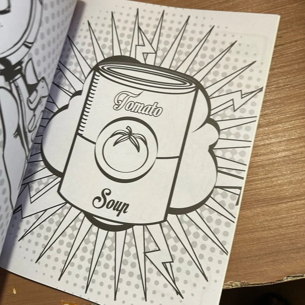 Pop Art Fantastic Coloring Book Adult Pop Art Comic Style Unused